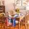 Linen Red White and Blue Vases Flowers Table Runner 4th of July Memorial Day Veterans Day Independence Day Tablecloth Patriotic Decorations and Supplies for Home Kitchen Table